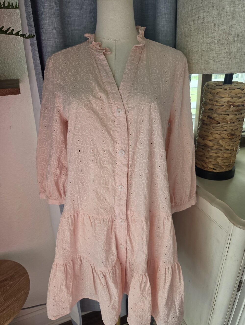 Tommy Hilfiger Pink Eyelet Dress - Picture 1 of 6